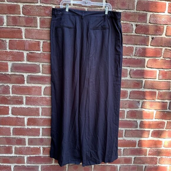 ANN TAYLOR $139 BLACK THE PLEATED WIDE LEG PANTS SZ 18 NEW - Picture 9 of 9
